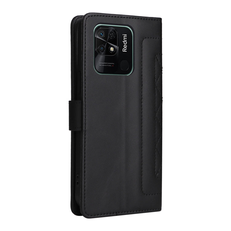 For Xiaomi Redmi 10C Diamond Lattice Leather Flip Phone Case