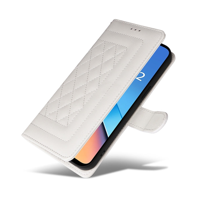 For Xiaomi Redmi 12 4G Diamond Lattice Leather Flip Phone Case