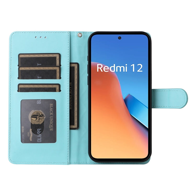For Xiaomi Redmi 12 4G Diamond Lattice Leather Flip Phone Case