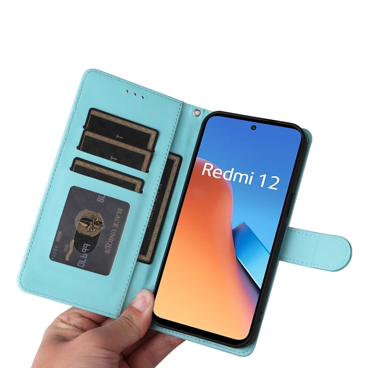 For Xiaomi Redmi 12 4G Diamond Lattice Leather Flip Phone Case