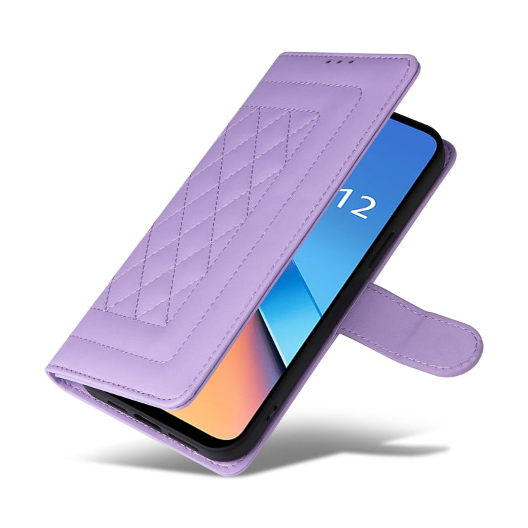 For Xiaomi Redmi 12 4G Diamond Lattice Leather Flip Phone Case