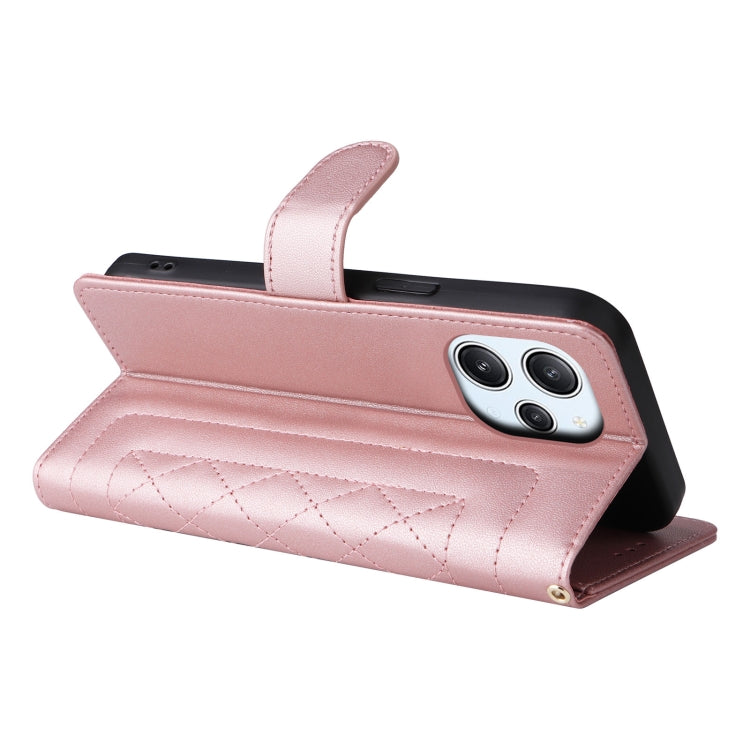 For Xiaomi Redmi 12 4G Diamond Lattice Leather Flip Phone Case