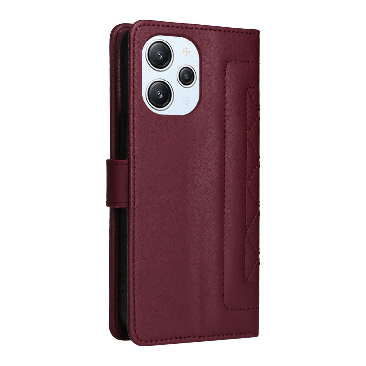 For Xiaomi Redmi 12 4G Diamond Lattice Leather Flip Phone Case