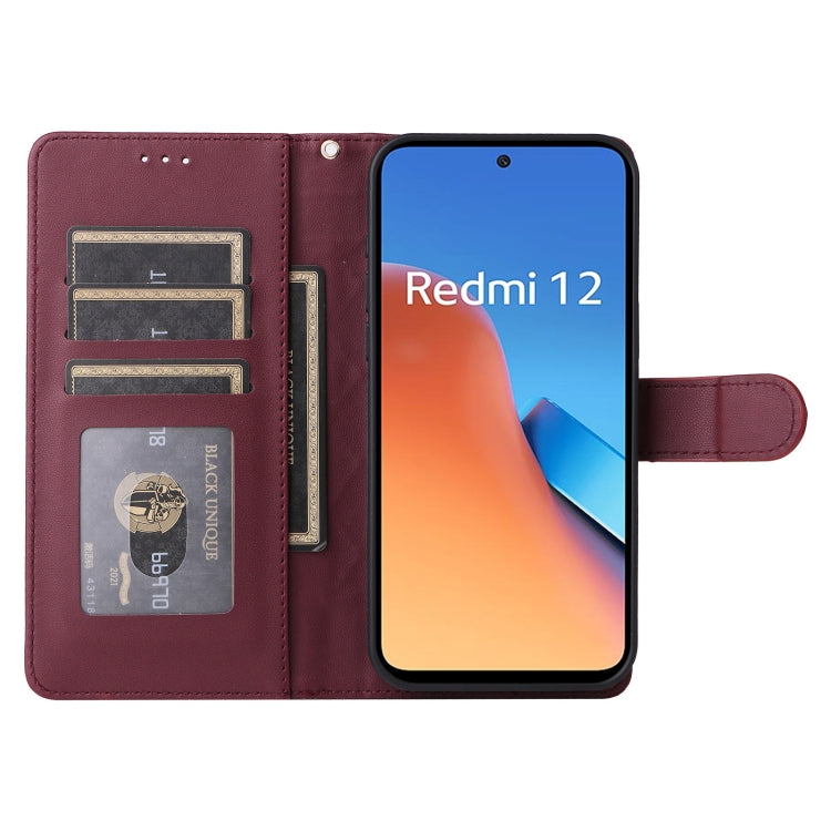 For Xiaomi Redmi 12 4G Diamond Lattice Leather Flip Phone Case