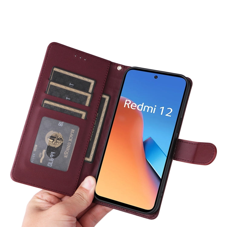 For Xiaomi Redmi 12 4G Diamond Lattice Leather Flip Phone Case