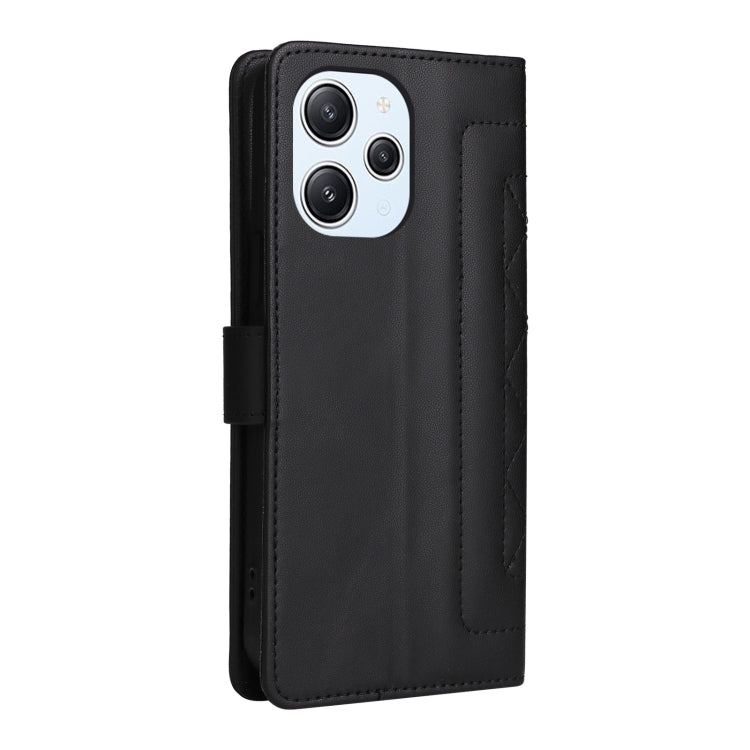For Xiaomi Redmi 12 4G Diamond Lattice Leather Flip Phone Case