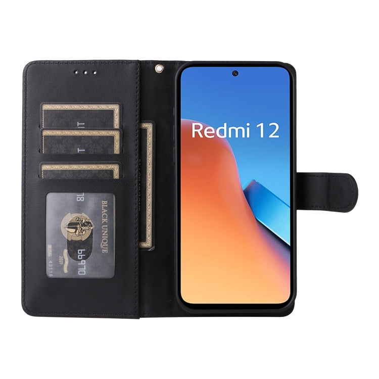 For Xiaomi Redmi 12 4G Diamond Lattice Leather Flip Phone Case
