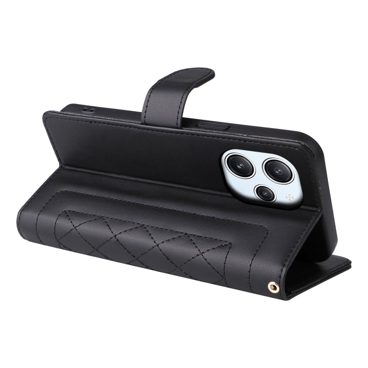 For Xiaomi Redmi 12 4G Diamond Lattice Leather Flip Phone Case