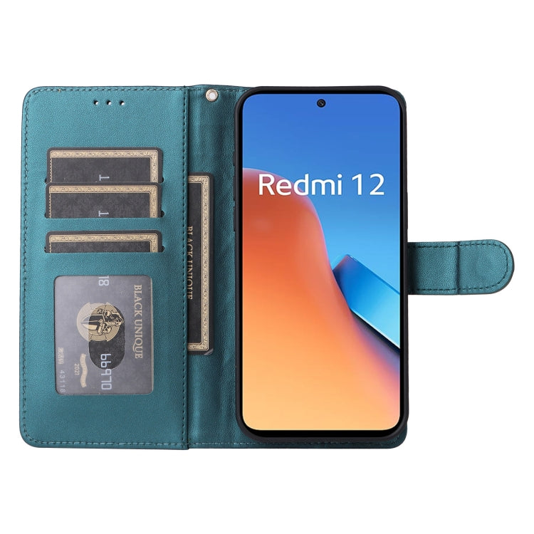 For Xiaomi Redmi 12 4G Diamond Lattice Leather Flip Phone Case