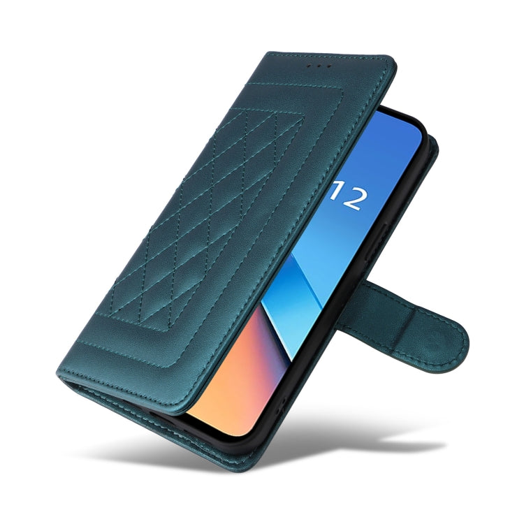 For Xiaomi Redmi 12 4G Diamond Lattice Leather Flip Phone Case