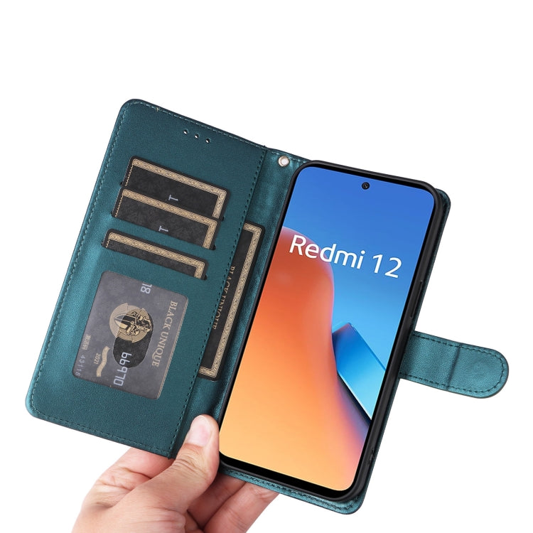 For Xiaomi Redmi 12 4G Diamond Lattice Leather Flip Phone Case