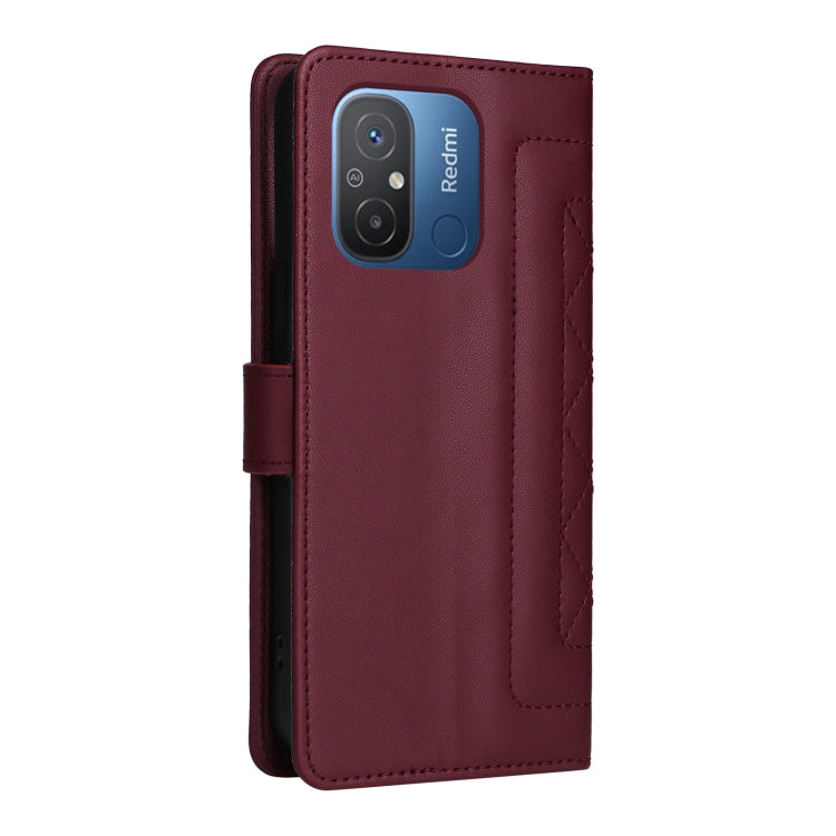 For Xiaomi Redmi 12C Diamond Lattice Leather Flip Phone Case