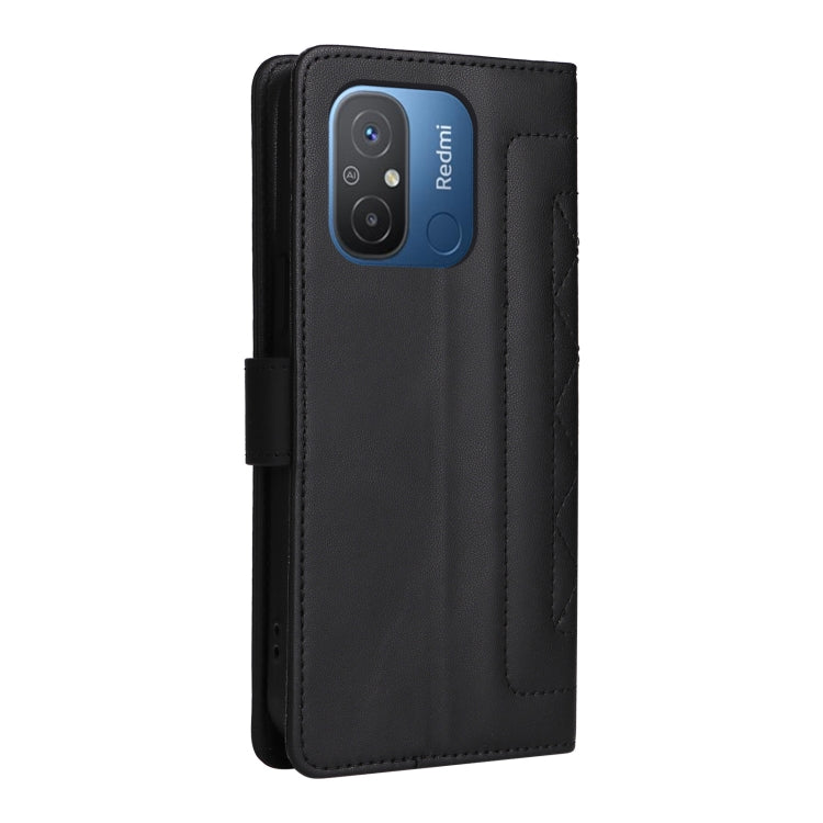 For Xiaomi Redmi 12C Diamond Lattice Leather Flip Phone Case