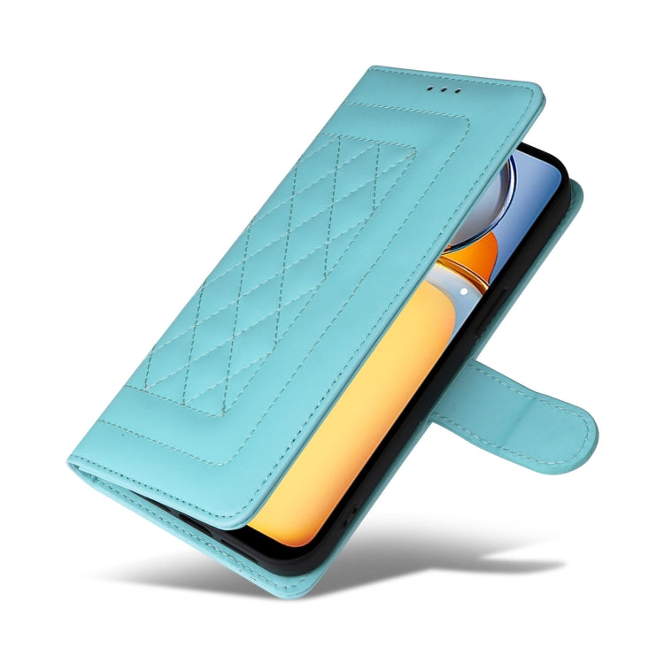 For Xiaomi Redmi 13C Diamond Lattice Leather Flip Phone Case