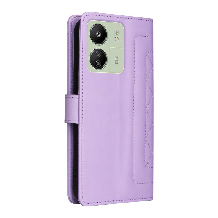For Xiaomi Redmi 13C Diamond Lattice Leather Flip Phone Case