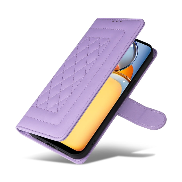For Xiaomi Redmi 13C Diamond Lattice Leather Flip Phone Case