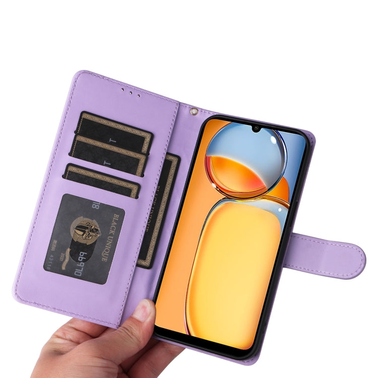 For Xiaomi Redmi 13C Diamond Lattice Leather Flip Phone Case