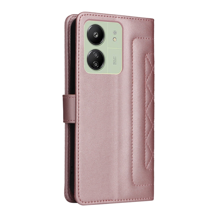 For Xiaomi Redmi 13C Diamond Lattice Leather Flip Phone Case