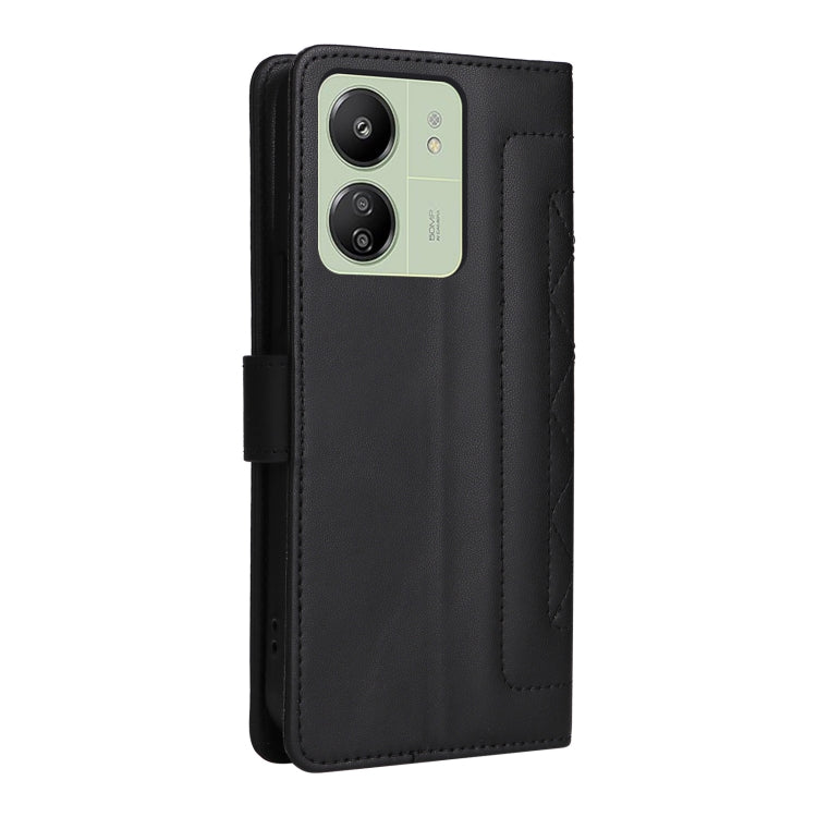 For Xiaomi Redmi 13C Diamond Lattice Leather Flip Phone Case
