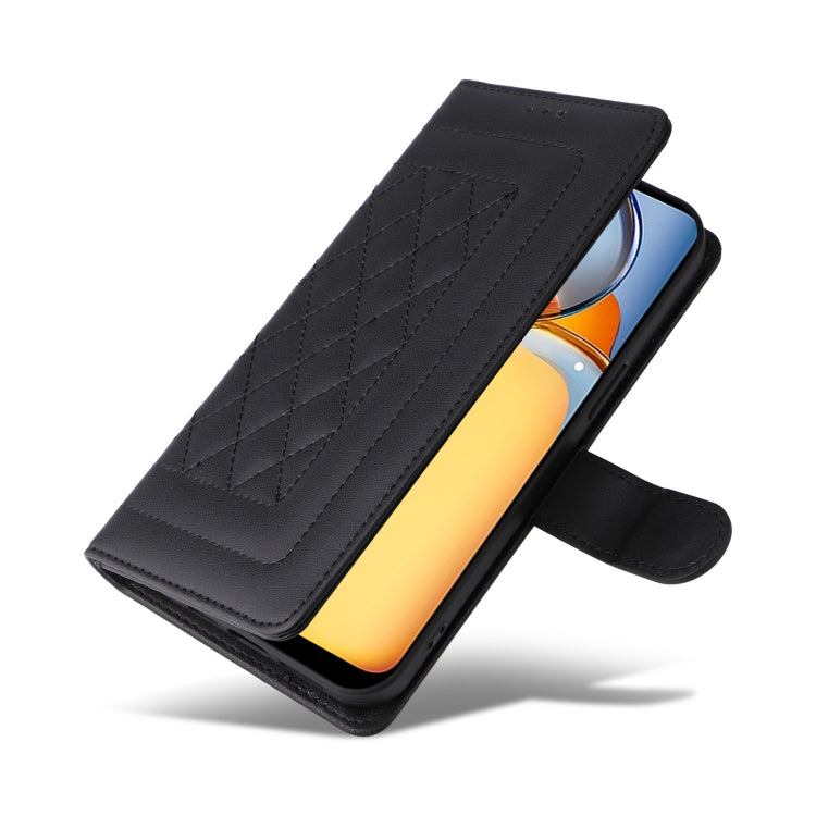 For Xiaomi Redmi 13C Diamond Lattice Leather Flip Phone Case