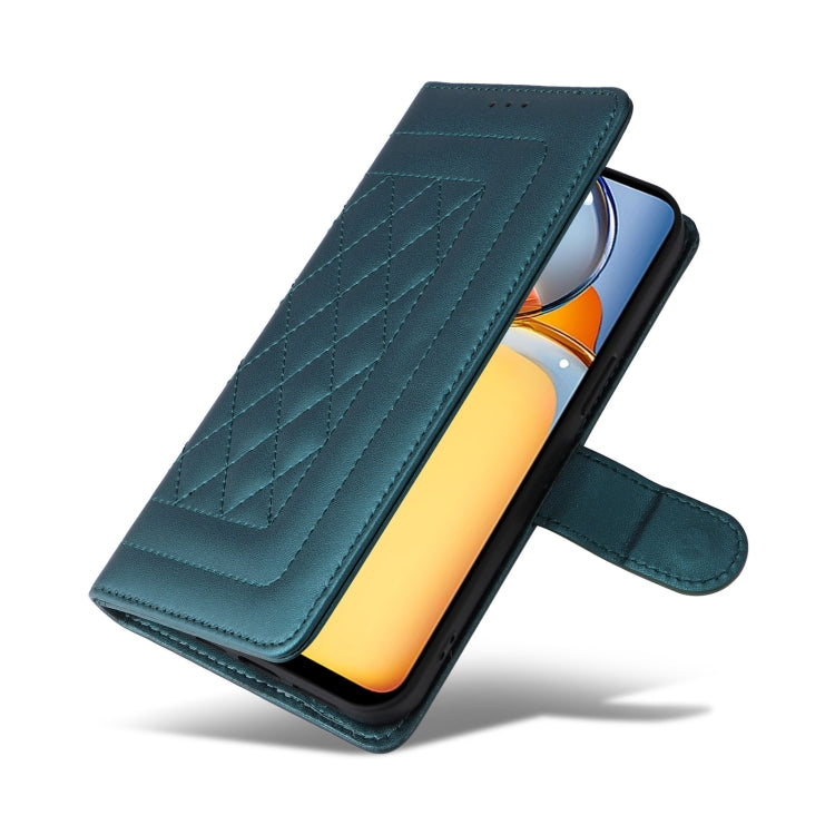 For Xiaomi Redmi 13C Diamond Lattice Leather Flip Phone Case