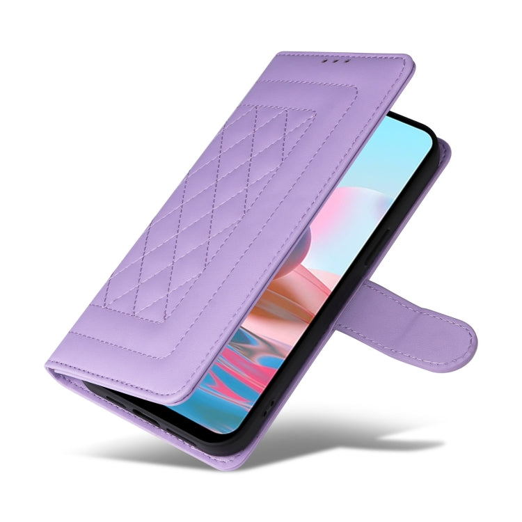 For Xiaomi Redmi Note 10 Diamond Lattice Leather Flip Phone Case