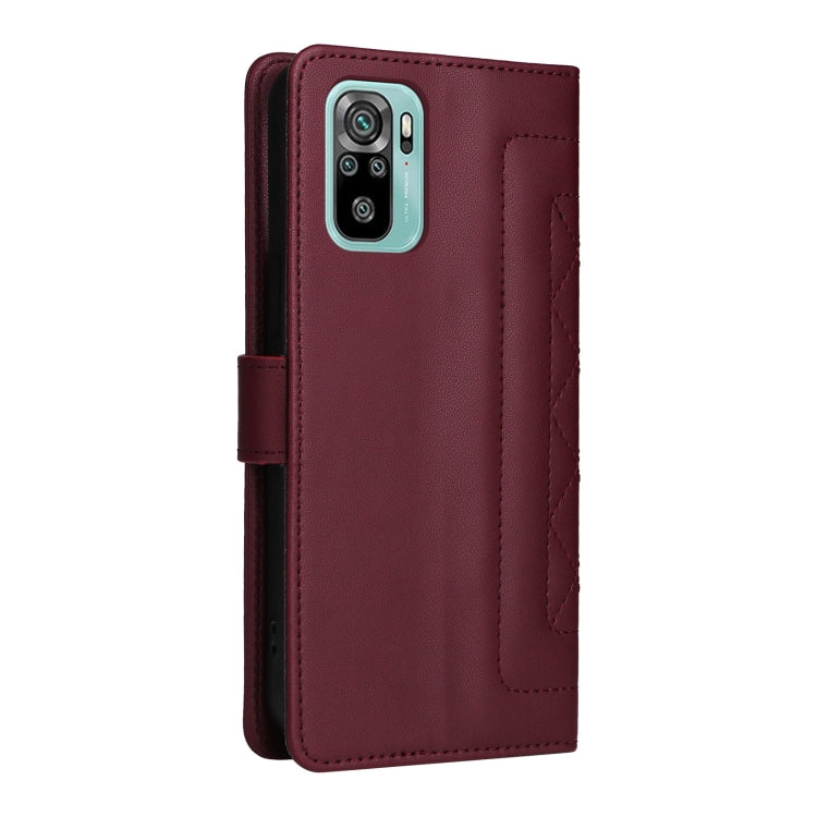 For Xiaomi Redmi Note 10 Diamond Lattice Leather Flip Phone Case