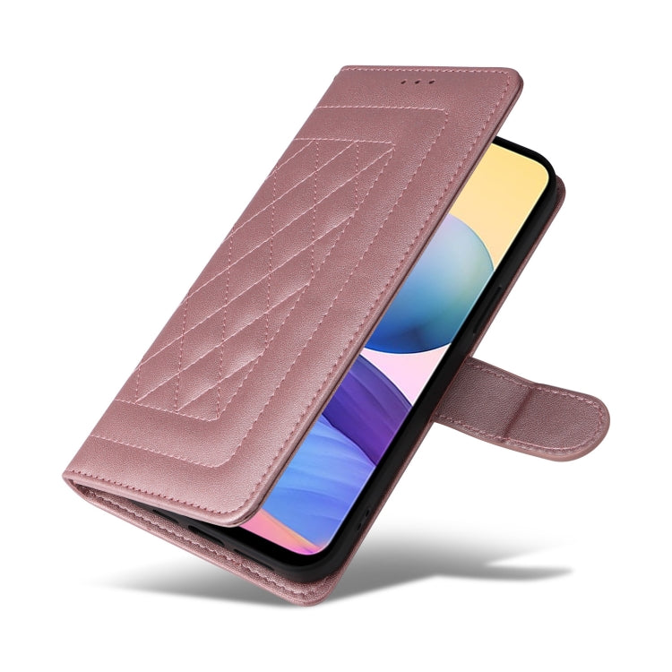 For Xiaomi Redmi Note 10 5G Diamond Lattice Leather Flip Phone Case