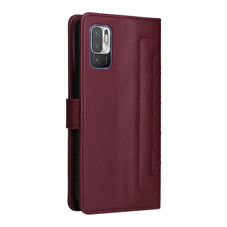 For Xiaomi Redmi Note 10 5G Diamond Lattice Leather Flip Phone Case