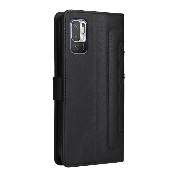 For Xiaomi Redmi Note 10 5G Diamond Lattice Leather Flip Phone Case