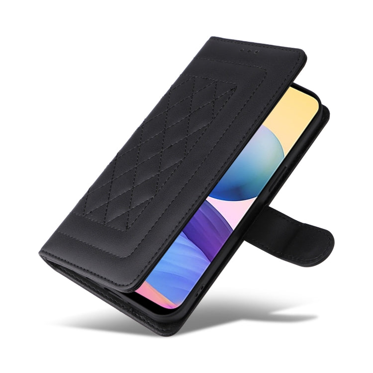 For Xiaomi Redmi Note 10 5G Diamond Lattice Leather Flip Phone Case