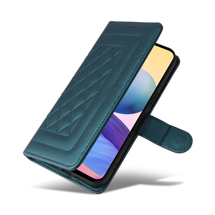 For Xiaomi Redmi Note 10 5G Diamond Lattice Leather Flip Phone Case