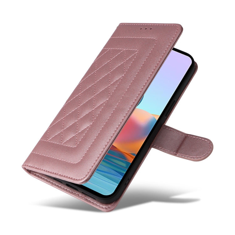 For Xiaomi Redmi Note 10 Pro Diamond Lattice Leather Flip Phone Case