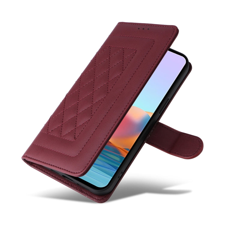 For Xiaomi Redmi Note 10 Pro Diamond Lattice Leather Flip Phone Case