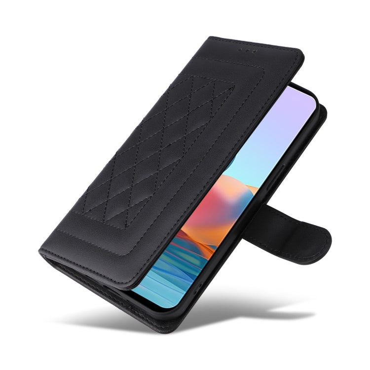 For Xiaomi Redmi Note 10 Pro Diamond Lattice Leather Flip Phone Case