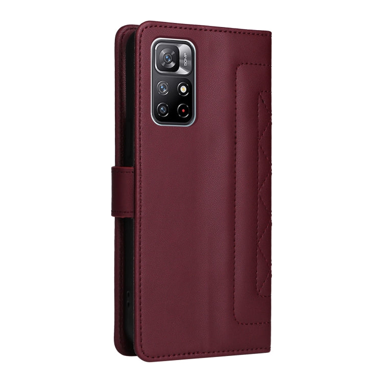 For Xiaomi Redmi Note 11 5G Diamond Lattice Leather Flip Phone Case