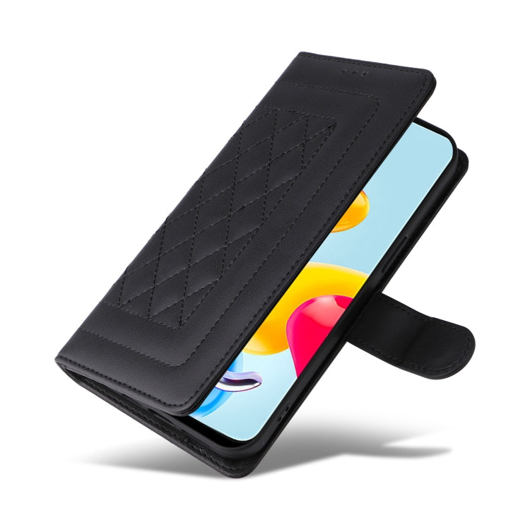 For Xiaomi Redmi Note 11 5G Diamond Lattice Leather Flip Phone Case