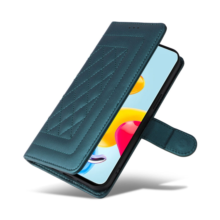 For Xiaomi Redmi Note 11 5G Diamond Lattice Leather Flip Phone Case