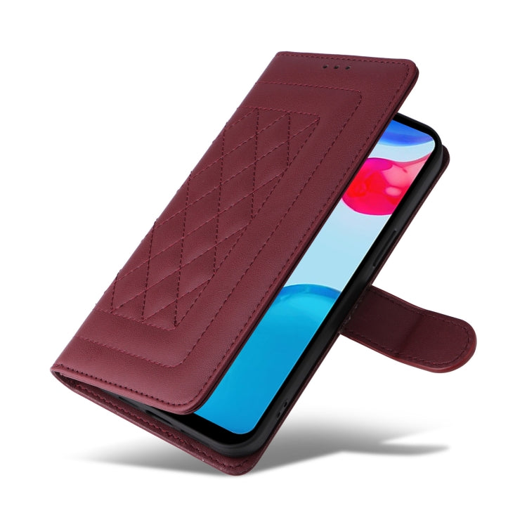 For Xiaomi Redmi Note 11s / 12s Diamond Lattice Leather Flip Phone Case