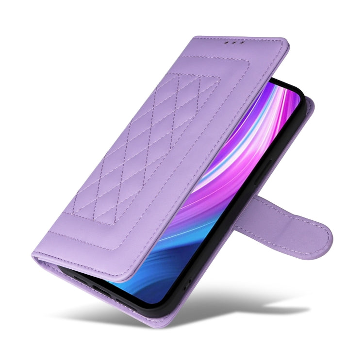 For Xiaomi Redmi Note 8 Pro Diamond Lattice Leather Flip Phone Case