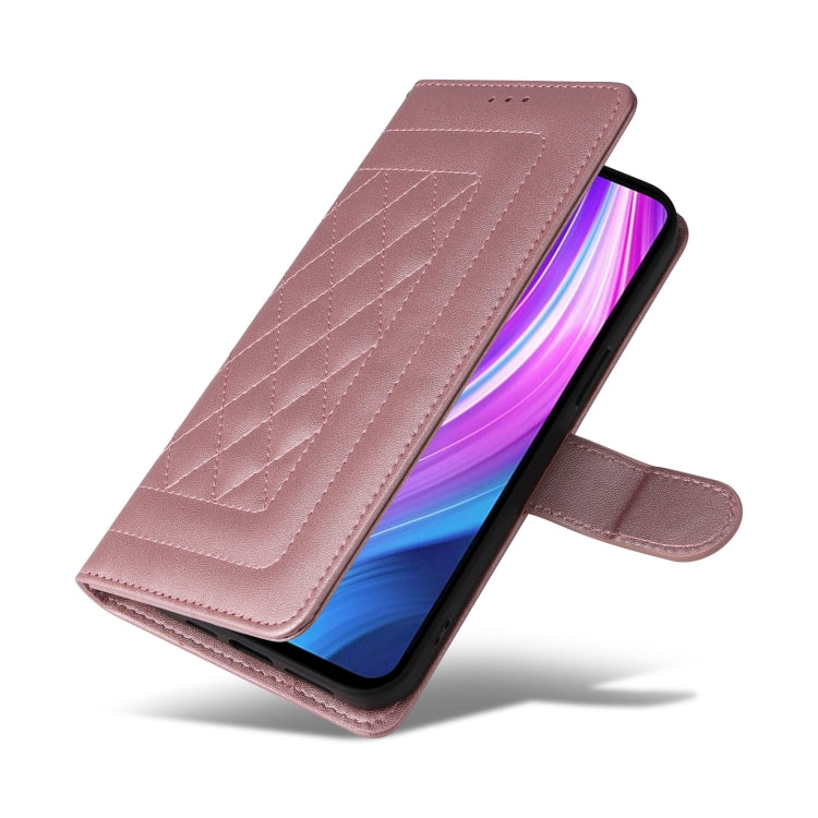 For Xiaomi Redmi Note 8 Pro Diamond Lattice Leather Flip Phone Case