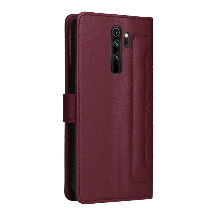 For Xiaomi Redmi Note 8 Pro Diamond Lattice Leather Flip Phone Case