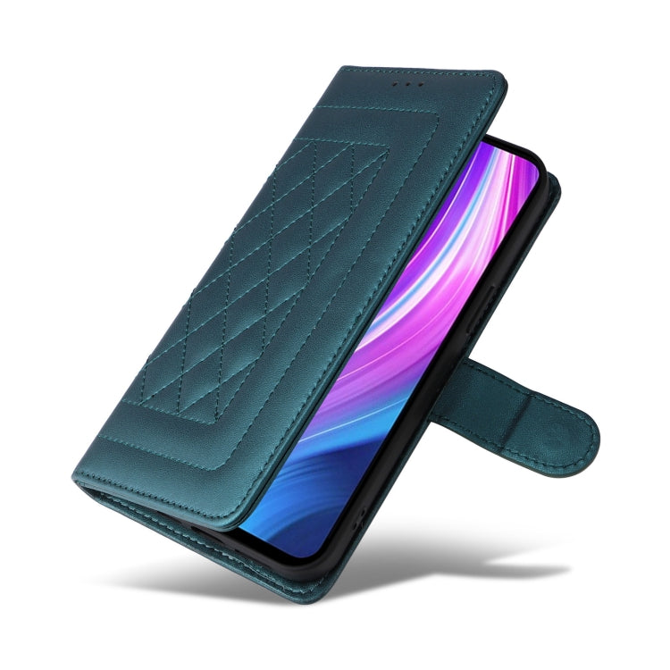 For Xiaomi Redmi Note 8 Pro Diamond Lattice Leather Flip Phone Case