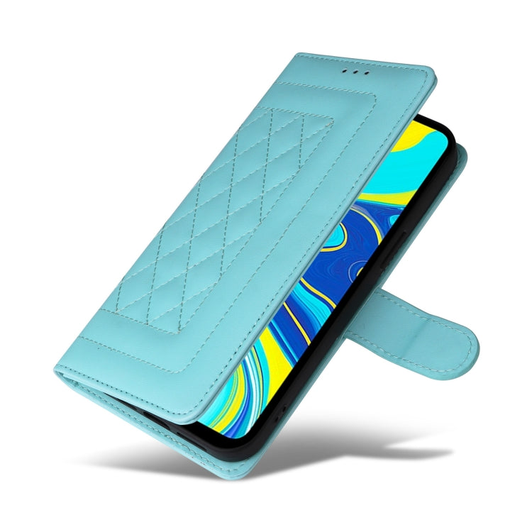 For Xiaomi Redmi Note 9s Diamond Lattice Leather Flip Phone Case