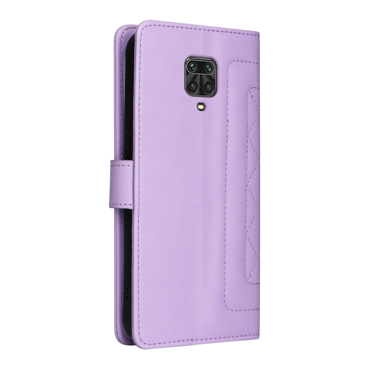 For Xiaomi Redmi Note 9s Diamond Lattice Leather Flip Phone Case