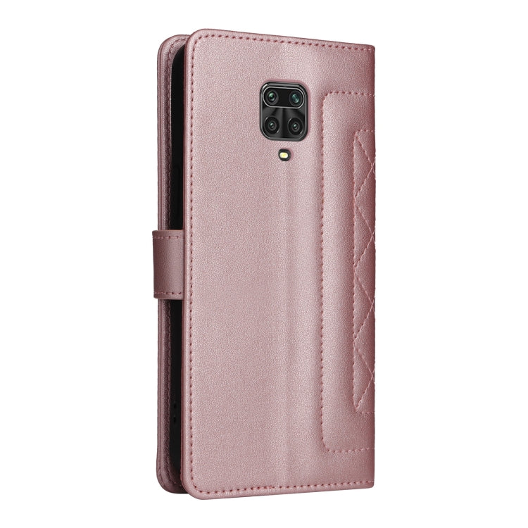 For Xiaomi Redmi Note 9s Diamond Lattice Leather Flip Phone Case