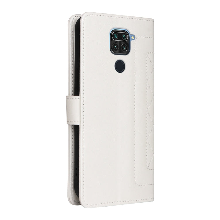 For Xiaomi Redmi Note 9 Diamond Lattice Leather Flip Phone Case