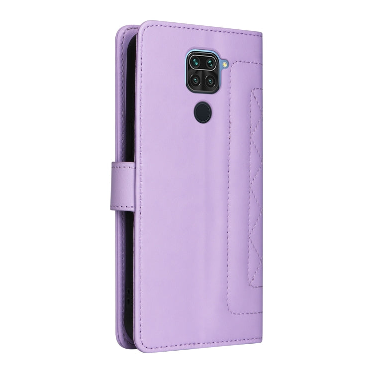 For Xiaomi Redmi Note 9 Diamond Lattice Leather Flip Phone Case