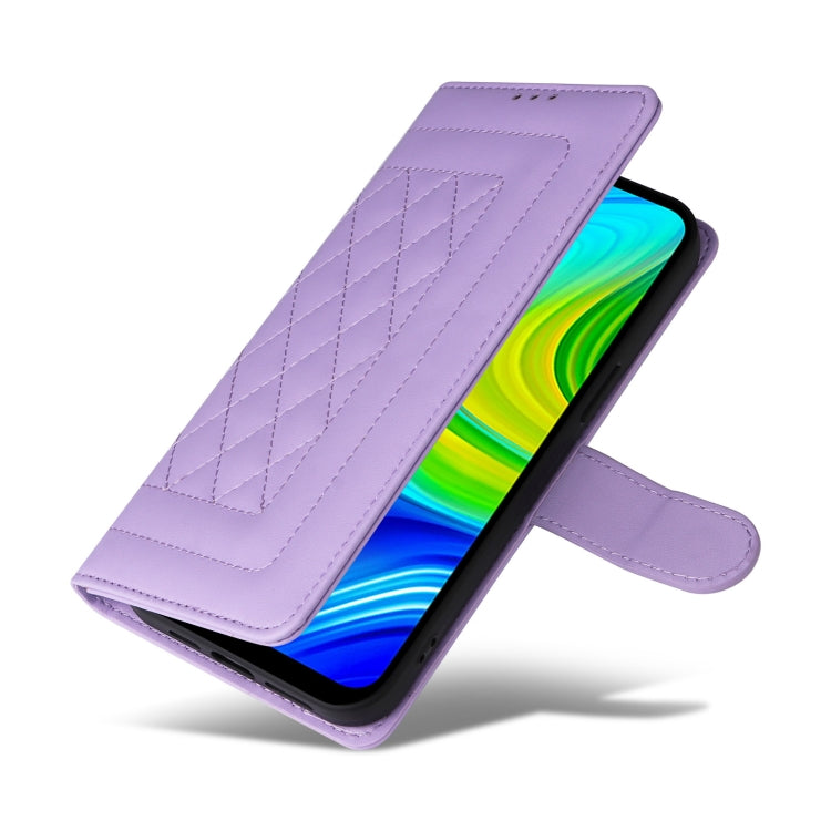 For Xiaomi Redmi Note 9 Diamond Lattice Leather Flip Phone Case