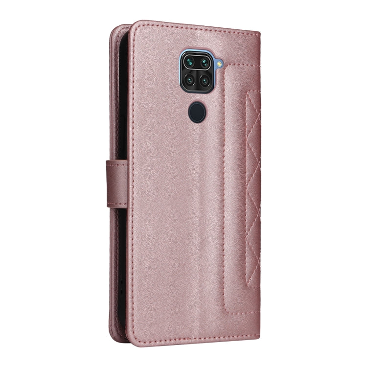 For Xiaomi Redmi Note 9 Diamond Lattice Leather Flip Phone Case